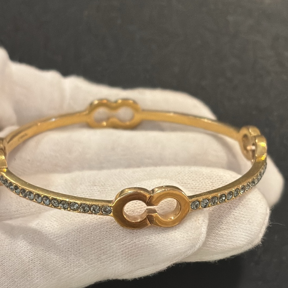 COACH sparkly gold logo bracelet